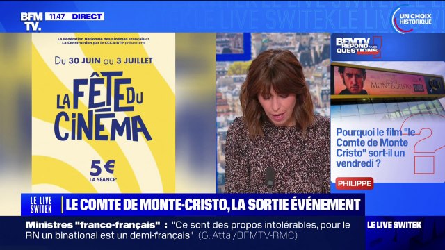 Pourquoi le film Le Comte de Monte-Cristo sort-il un vendredi ? BFMTV répond à vos questions