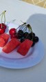Morning fruit breakfast with mesmerizing view
