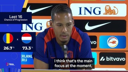 Netherlands have to stay humble and focus on Romania - van Dijk