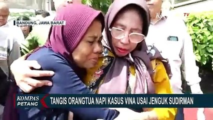 Tangis Ibu Sudirman Terpidana Kasus Vina Usai Jenguk Anaknya di Polda Jabar