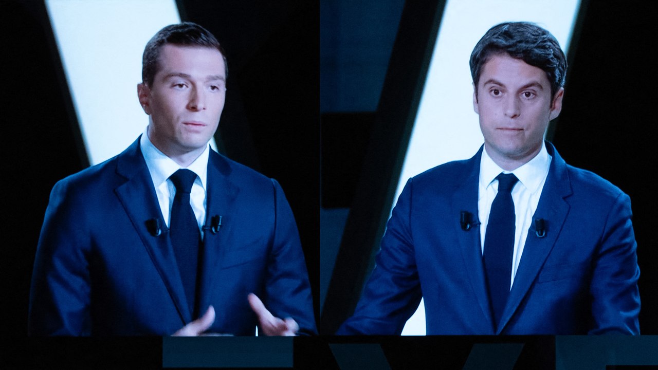 Face à Bardella, Attal énumère des candidats RN "racistes, antisémites, homophobes..."