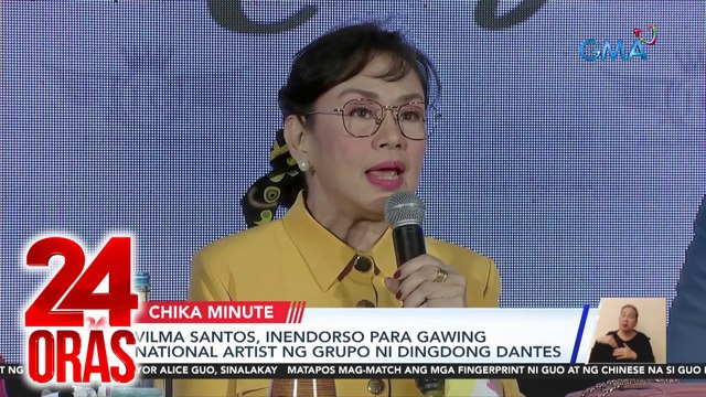 Vilma Santos, inendorso para gawing national artist ng grupo ni Dingdong Dantes | 24 Oras
