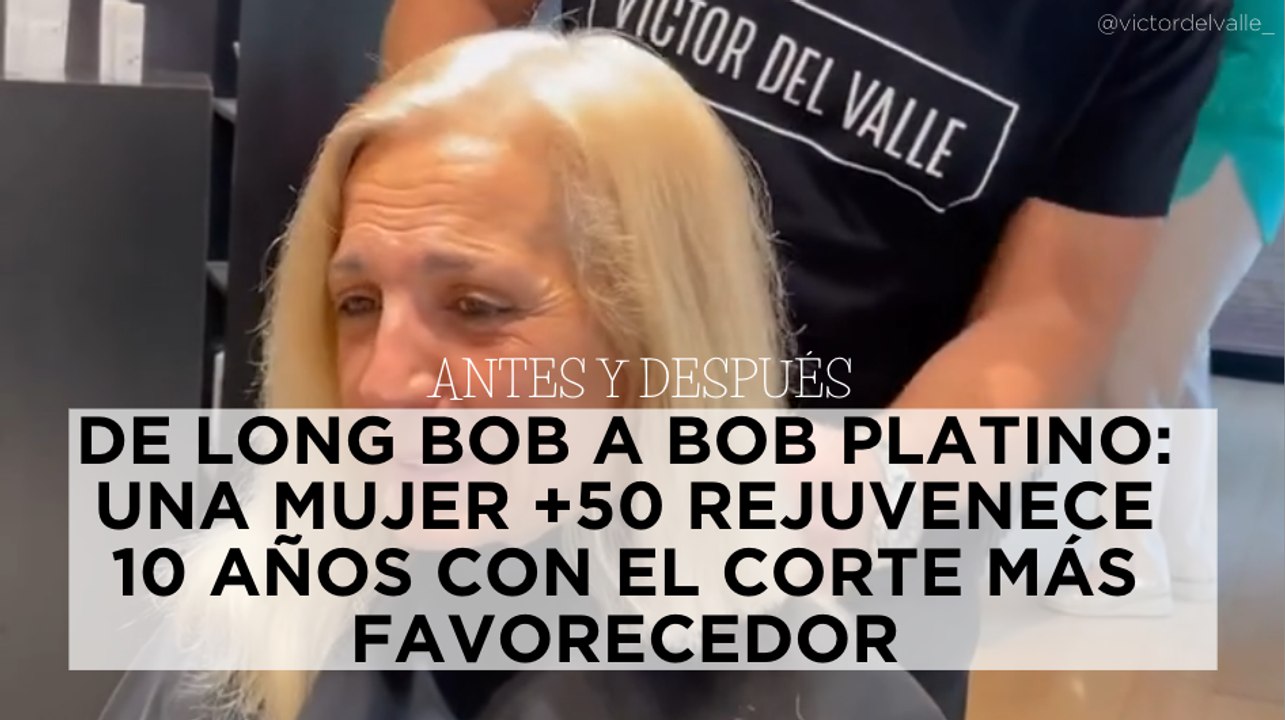 De long bob a bob platino: una mujer +50 rejuvenece 10 años con el corte más favorecedor