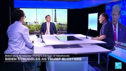 US presidential debate: 'Bombast and lies' from Trump