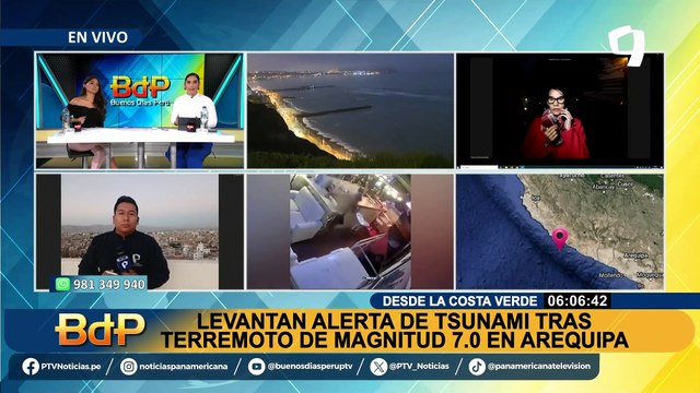 Levantan alerta de tsunami tras fuerte sismo de 7.0 en Arequipa: Así amaneció la Costa Verde