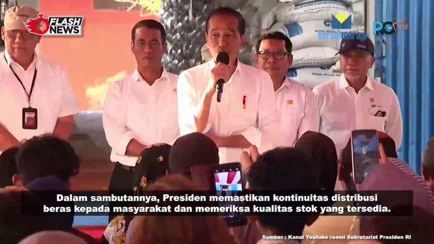 Jokowi Tinjau Stok Beras di Palangkaraya