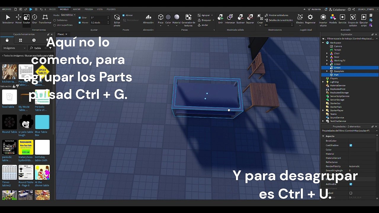 ROBLOX STUDIO - PARTE 2 - Aplicando Conceptos de la Parte 1