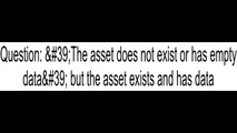 39The asset does not exist or has empty data39 but the asset exists and has data