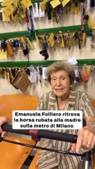 Milano, Emanuela Folliero ritrova la borsa rubata sulla metro alla madre