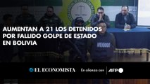Aumentan a 21 los detenidos por fallido golpe de Estado en Bolivia