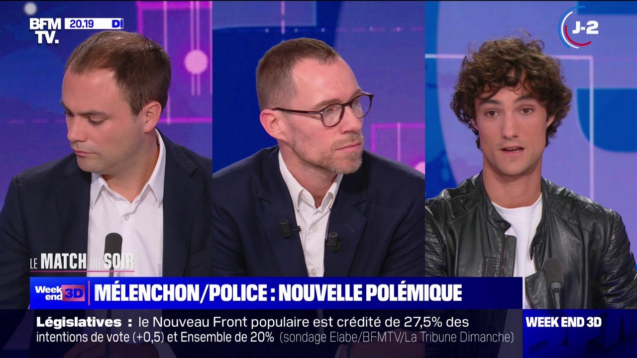 LE MATCH DU SOIR – Pablo Pillaud-Vivien sur les propos de Jean-Luc Mélenchon sur la police: "En aucun cas on peut imaginer qu'il puisse vouloir la mort des flics"