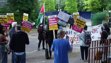 Adrian Ramsay and Nigel Farage arrive for BBC Question Time