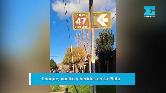 Choque, vuelco y heridos en La Plata. Ocurrió en 47 y 135 de San Carlos