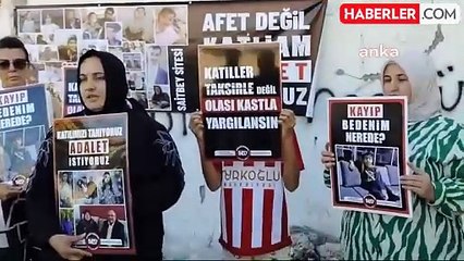 Kahramanmaraş'ta deprem mağdurları adalet nöbetine başladı