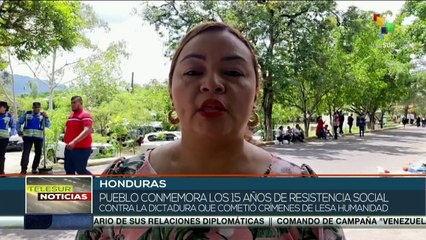 Honduras recuerda los 15 años del golpe de Estado contra el pueblo