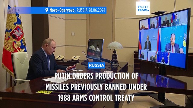 Putin calls for production of missiles previously banned under 1988 treaty