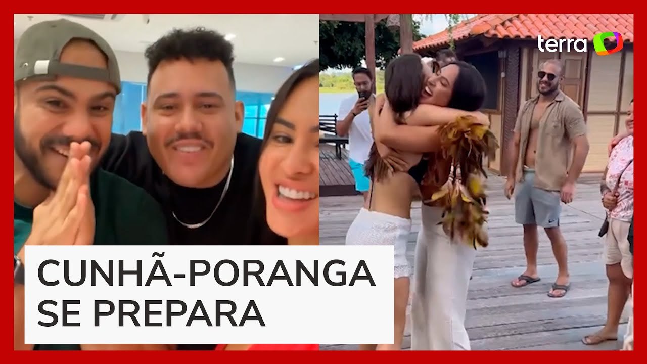 Isabelle Nogueira reencontra ex-BBBs no festival folclórico de Parintins