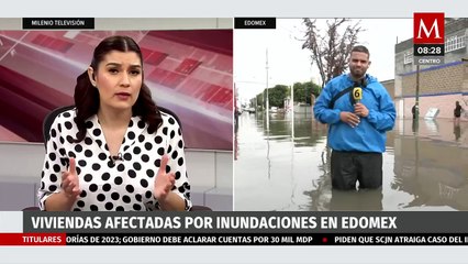 Bajo el agua, así amanecen las colonias de Cuautitlán México