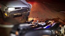 Motociclista fica ferido em acidente na marginal da BR-277