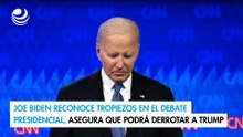 Joe Biden reconoce tropiezos en el debate presidencial, asegura que podrá derrotar a Trump