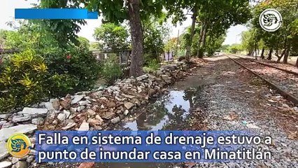 Falla en sistema de drenaje estuvo a punto de inundar casa en Minatitlán