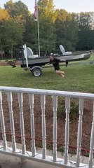 Boy Uncontrollably Excited After Receiving Boat for Tenth Birthday