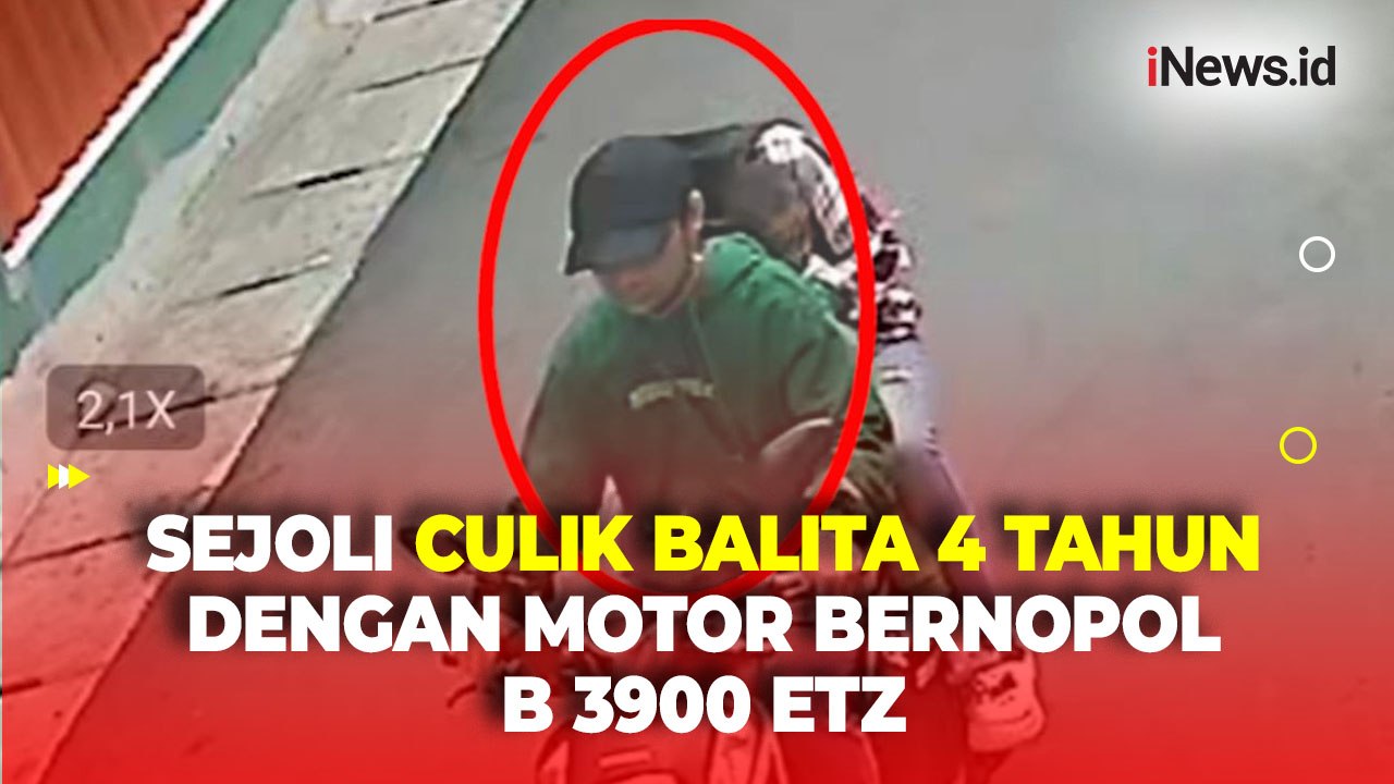 Sejoli Nekat Culik Balita 4 Tahun dengan Motor Bernopol B 3900 ETZ di Johar Baru