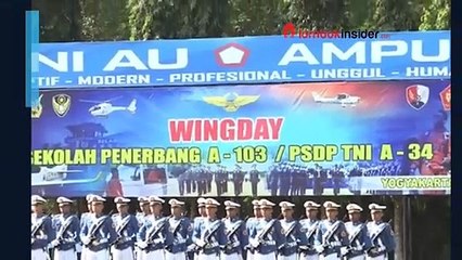 UPACARA WINGDAY SEKBANG A-103/PSDP TNI A-34 DAN SEKBANG PTTA A-6 DI LANUD ADISUTJIPTO