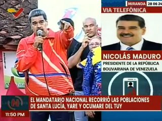 Presidente Maduro destacó el recibimiento amoroso del pueblo mirandino en Santa Lucía del Tuy