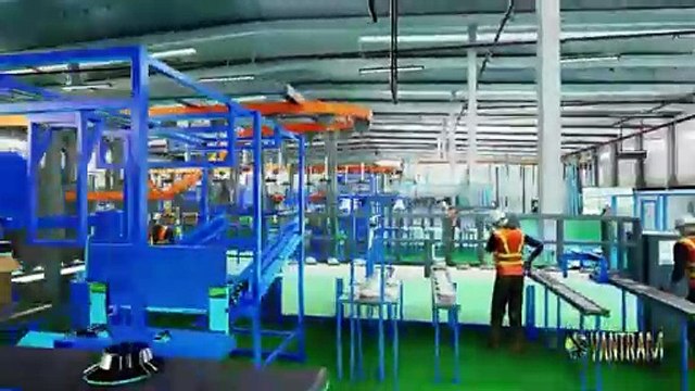 Revolutionizing Manufacturing: A 3D Architectural Walkthrough of a Futuristic Factory