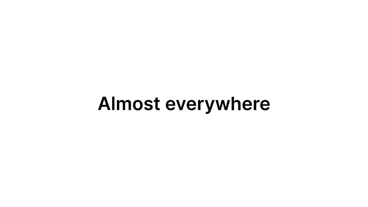 Almost everywhere (Measure Theory)
