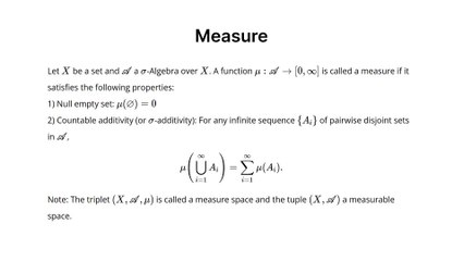 Measure (Measure Theory)
