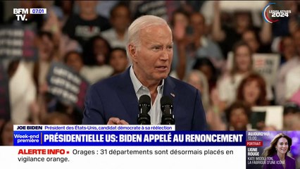 "Je ne débats pas aussi bien qu'autre fois" : en meeting en Caroline du Nord, Joe Biden est revenu sur sa prestation face à Donald Trump lors d'un débat