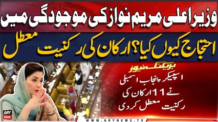 CM Punjab Maryam Nawaz Ki Mojoodgi Mai Ehtajaj Kyu Kia?? Arkaan Ki Rukniat muattal