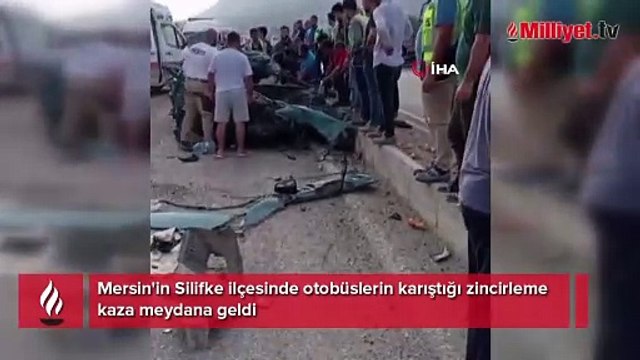 Mersin'de işçi servisi kaza yaptı: 2 ölü, 35 yaralı
