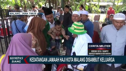 Kedatangan Jamaah Haji Kota Malang Disambut Haru dan Bahagia oleh Keluarga