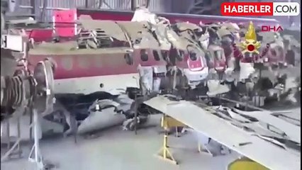 İtalya'da 1980'de düşen uçağın enkazı sergileniyor