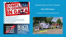 Shut Elbit down - Redebeitrag auf der ILA 2024