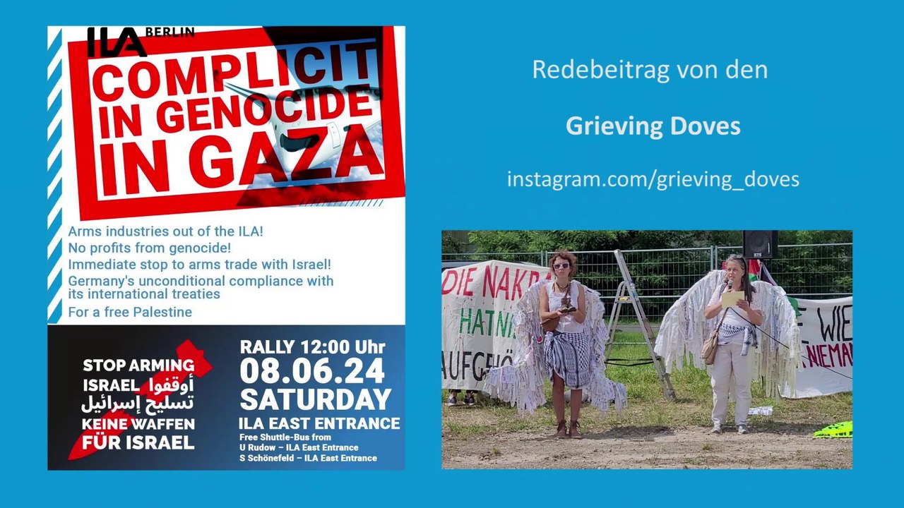 Grieving Doves - Redebeitrag auf der ILA 2024