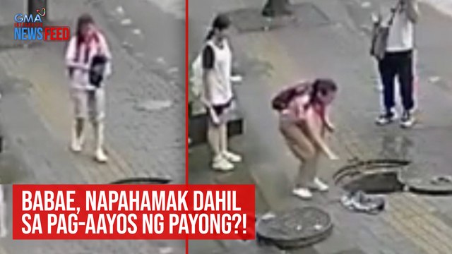 Babae, napahamak dahil sa pag-aayos ng payong?! | GMA Integrated Newsfeed