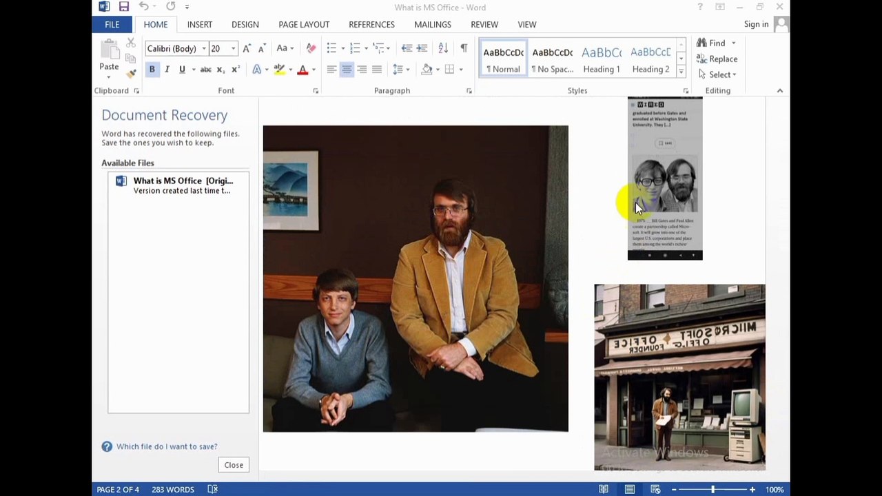 "Introduction to MS Office | Shahi Learning Academy  Class" No 1