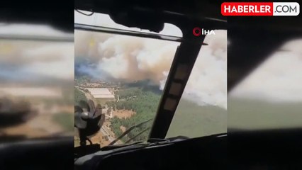 Menderes'te orman yangını: Havadan ve karadan müdahale ediliyor