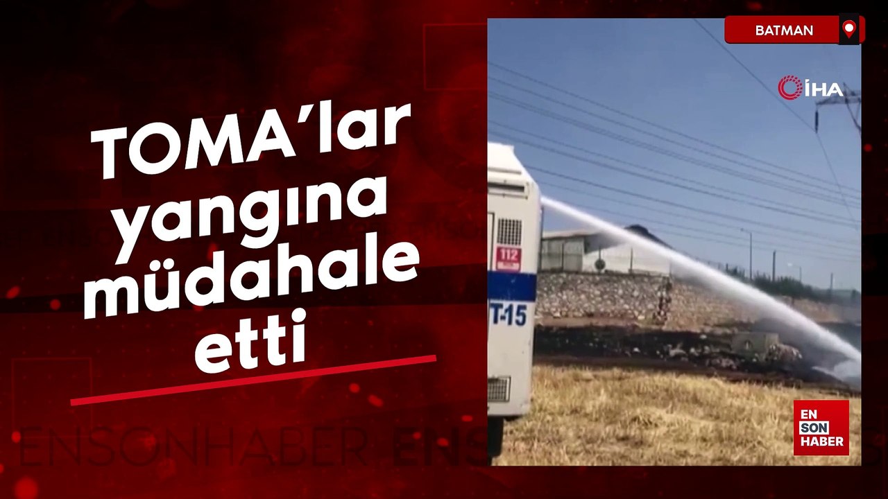 Batman’da TOMA’lar yangına müdahale etti