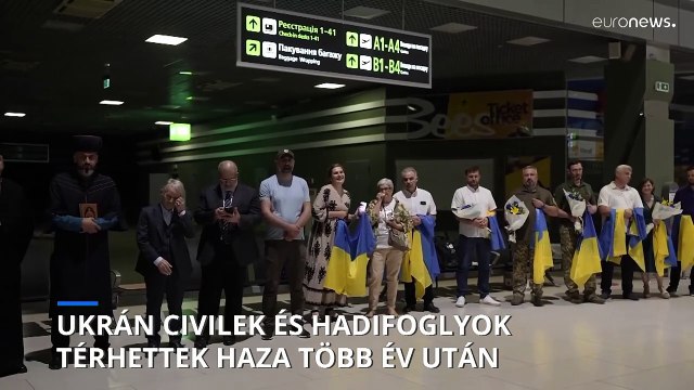 Több év fogság után tíz ukrán állampolgárt engedett szabadon Oroszország és Belarusz