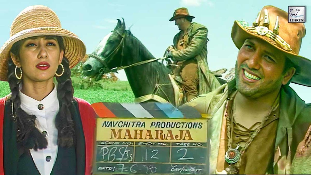 Govinda & Manisha Koirala Shoot The Title Track For Anil Sharma's Maharaja (1998)
