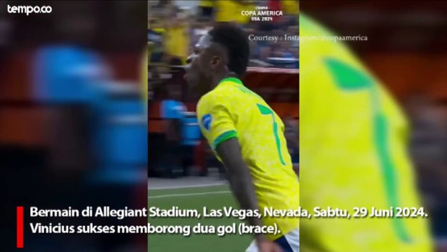Copa America 2024: Brasil vs Paraguay 4-1, Vinicius Junior Cetak Brace