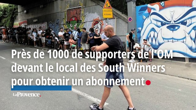Près de 1000 de supporters de l’OM devant le local des South Winners pour obtenir un abonnement