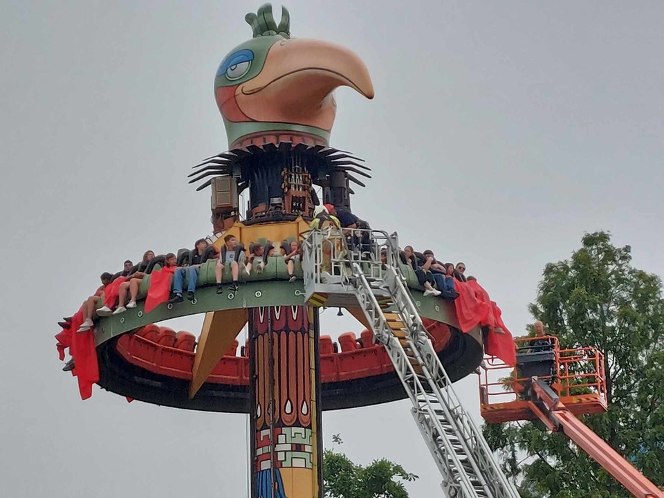 Bellewaerde : le public bloqué dans l'attraction "El Volador"