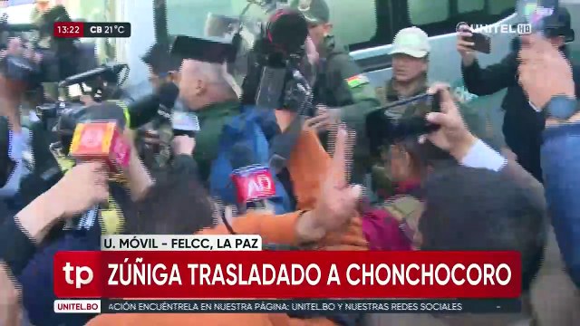 Se inicia el traslado del general Zúñiga a Chonchocoro, donde cumplirá seis meses de detención preventiva