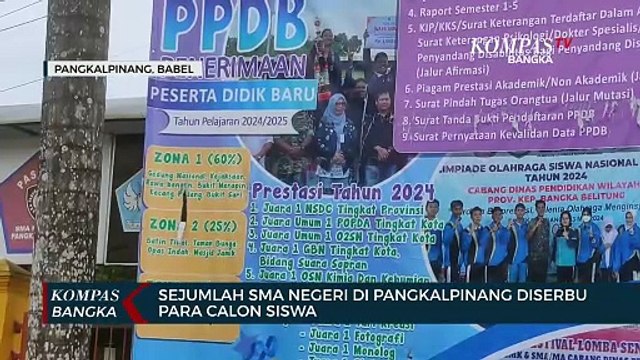 Sejumlah SMA Negeri Di Pangkalpinang Diserbu Para Calon Siswa